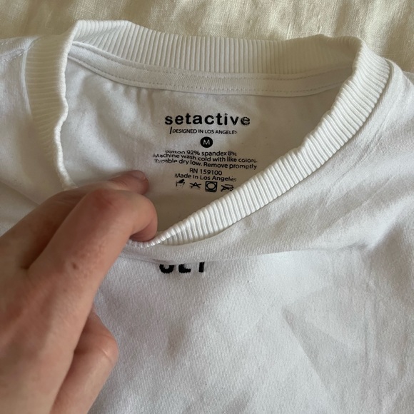 Set Active white cropped T-shirt - Picture 5 of 6